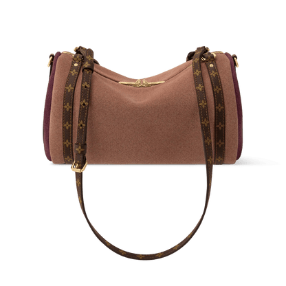 Express PM Suede Monogram Rosewood Shoulder Bag