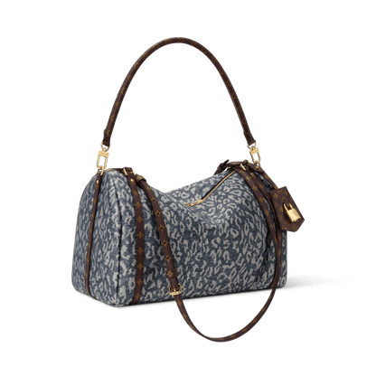 Express MM Wild Denim Silver Blue Tote Bag M3A388