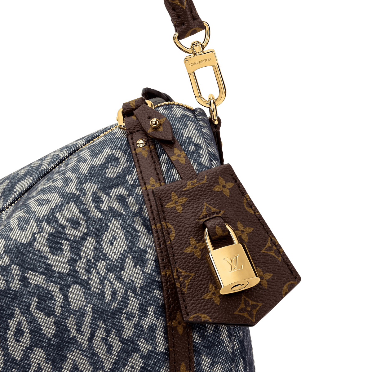 Express MM Wild Denim Silver Blue Tote Bag M3A388