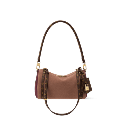 Express PM Suede Monogram Rosewood Shoulder Bag