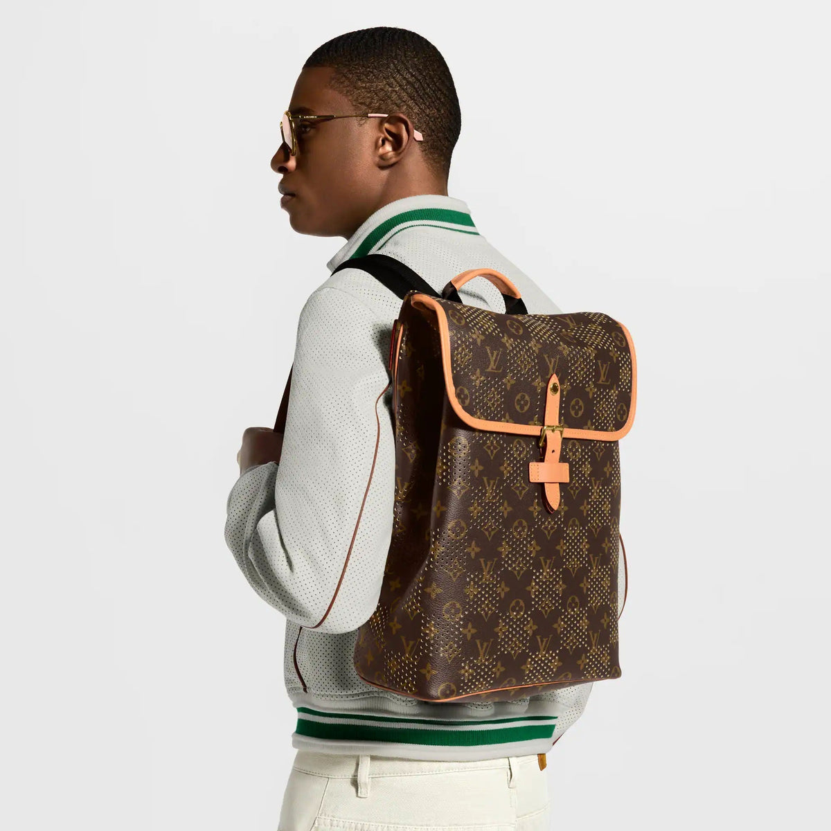 Flaneur Backpack Monogram Grid Jaune Mat Shoes