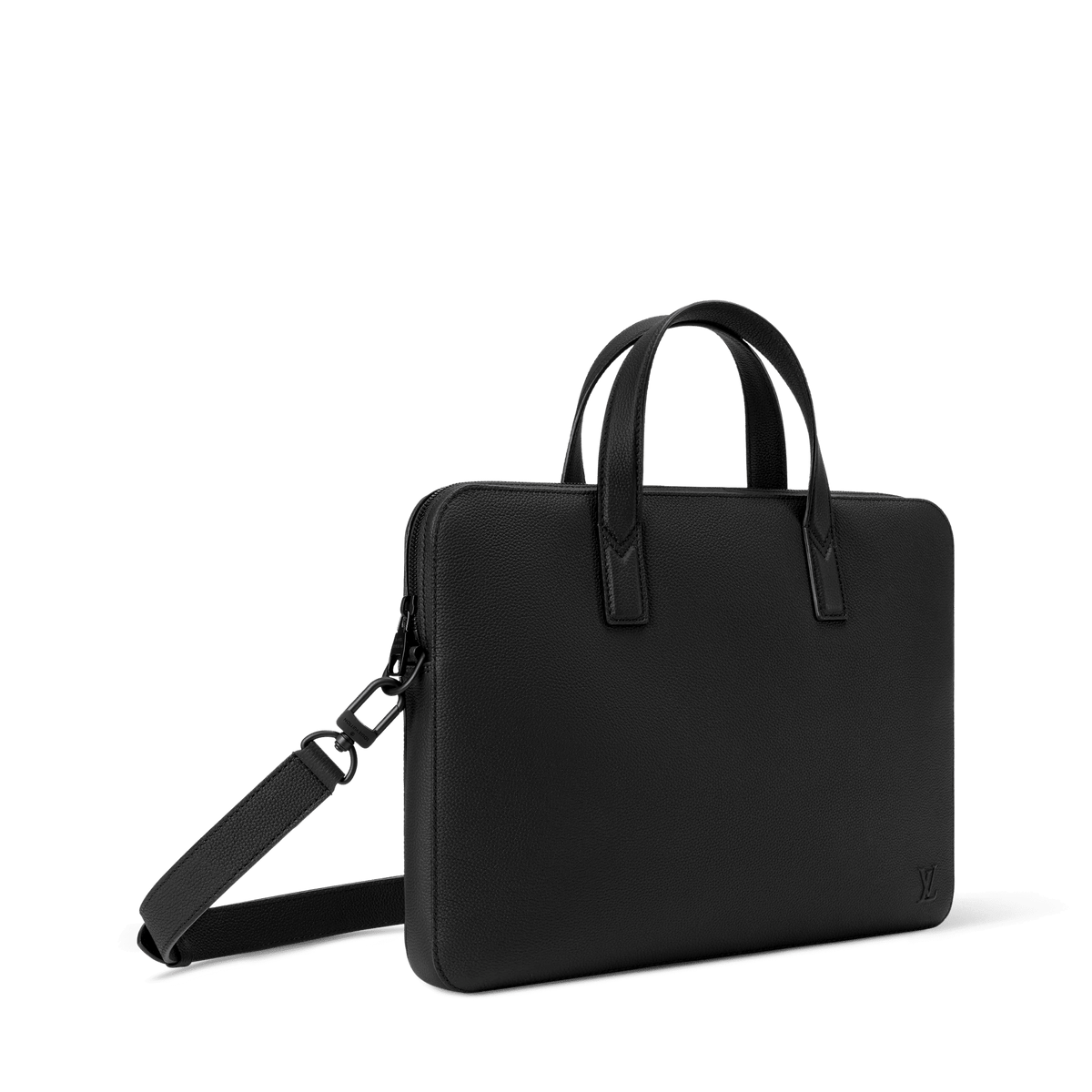 Gate Briefcase Waxy Calfskin Black