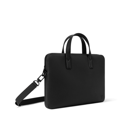 Gate Briefcase Waxy Calfskin Black