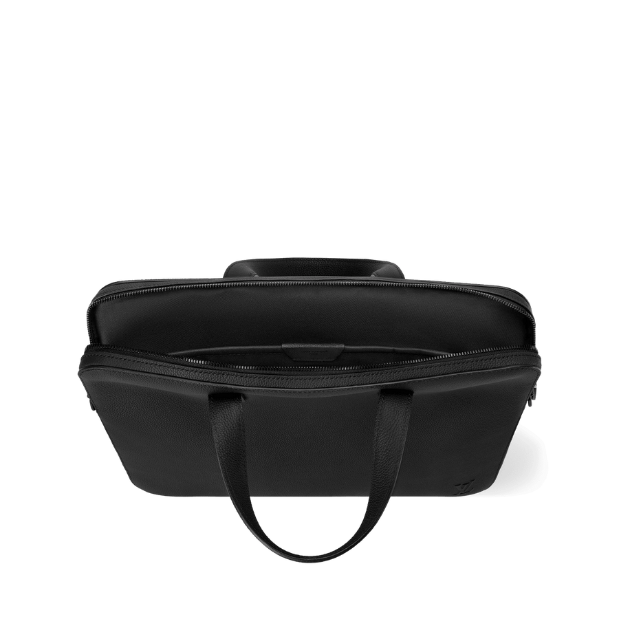 Gate Briefcase Waxy Calfskin Black