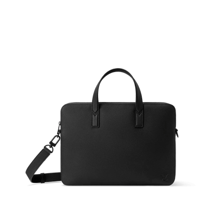 Gate Briefcase Waxy Calfskin Black