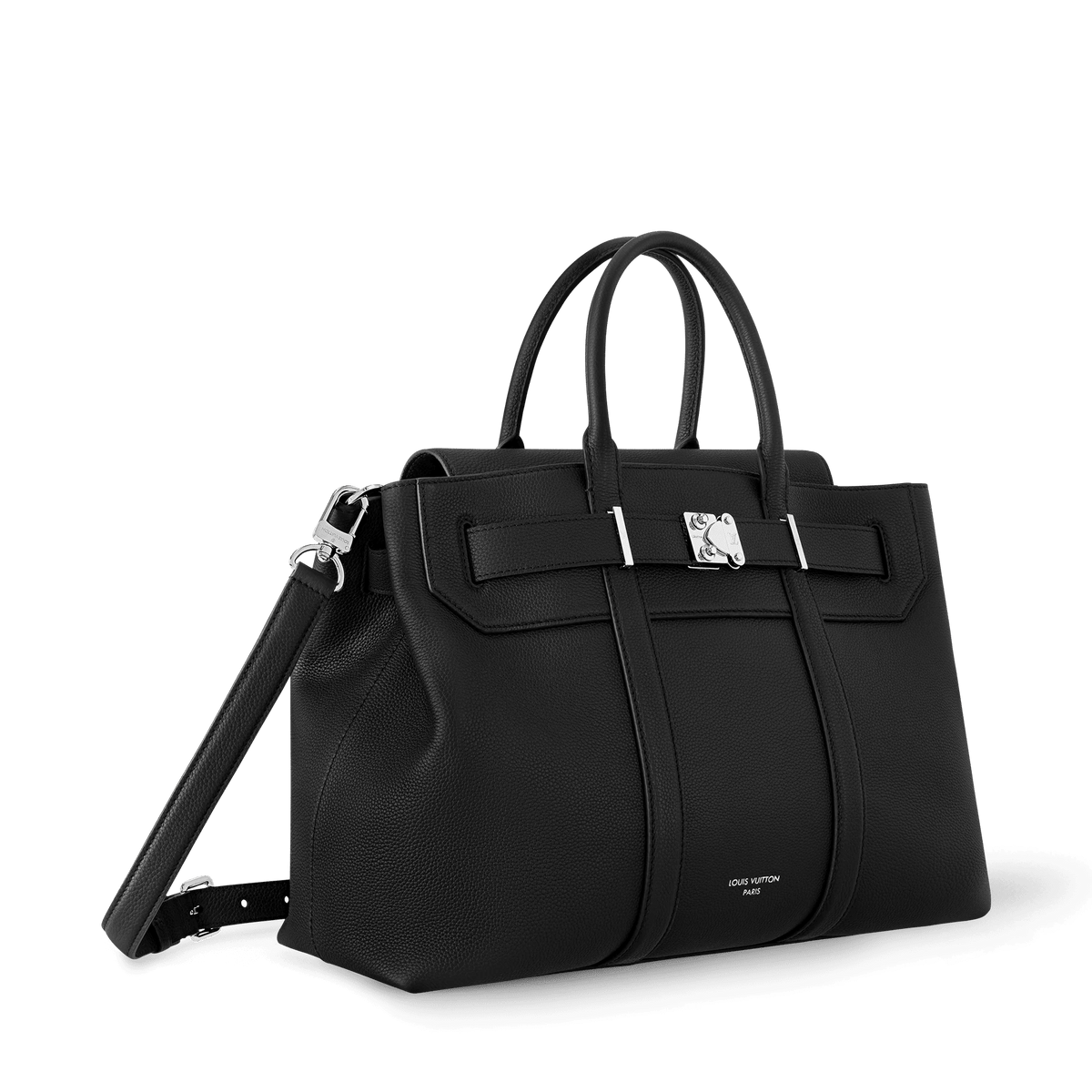 Georges Tote MM Cuir Millésime Calfskin Black