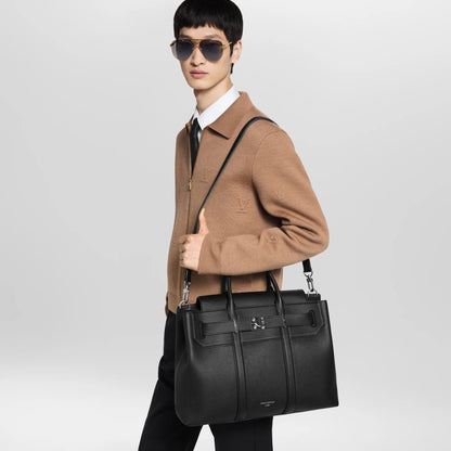 Georges Tote MM Cuir Millésime Calfskin Black