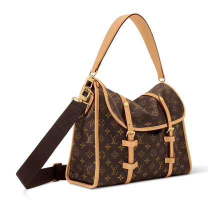 Jet Lag Luxury Handbag MM Monogram Silk Tech Gold-Toned Hardware