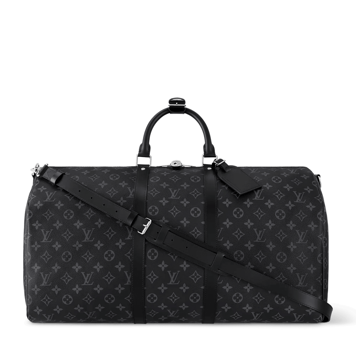 Keepall 55 Bandoulière Bag Monogram Eclipse Grey Shoes