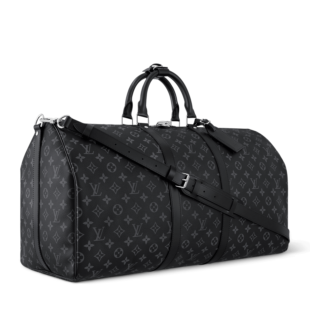 Keepall 55 Bandoulière Bag Monogram Eclipse Grey Shoes