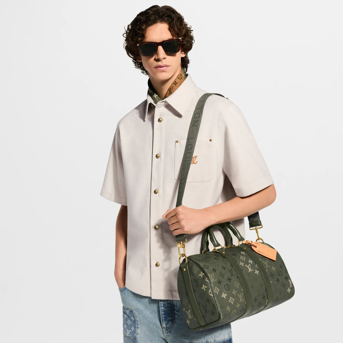 Keepall 35 Bandoulière Bag Khaki Shoes
