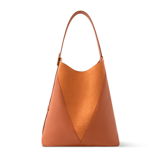 Low Key Hobo MM Cognac Calfskin Hobo Bag