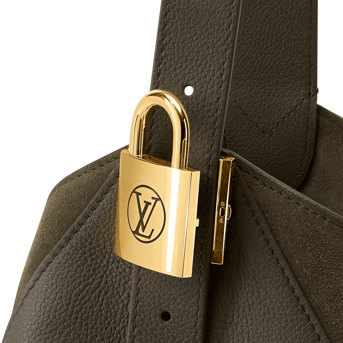 Low Key Hobo MM Dark Fango Leather Hobo Bag
