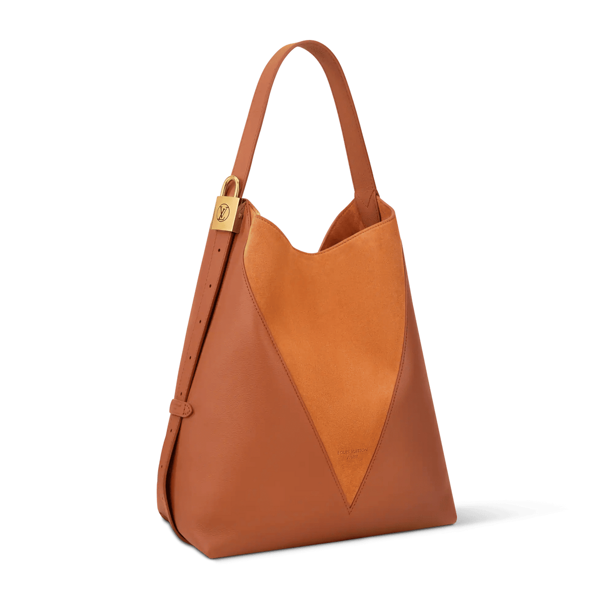 Low Key Hobo MM Cognac Calfskin Hobo Bag