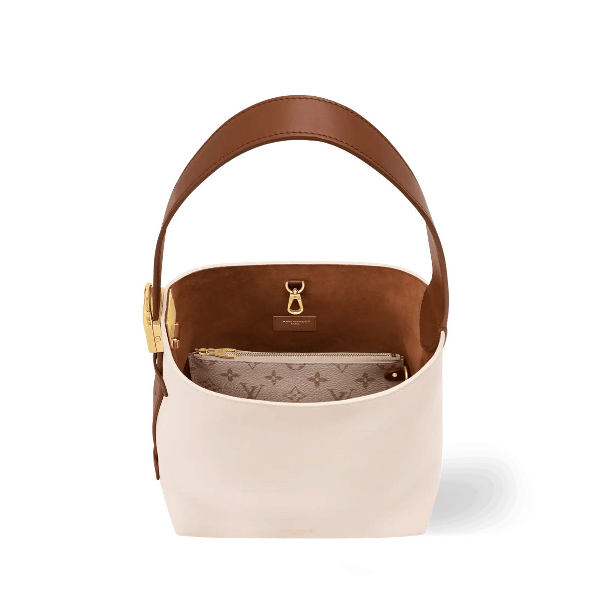 Low Key Hobo PM Quartz Calf Leather Hobo Bag
