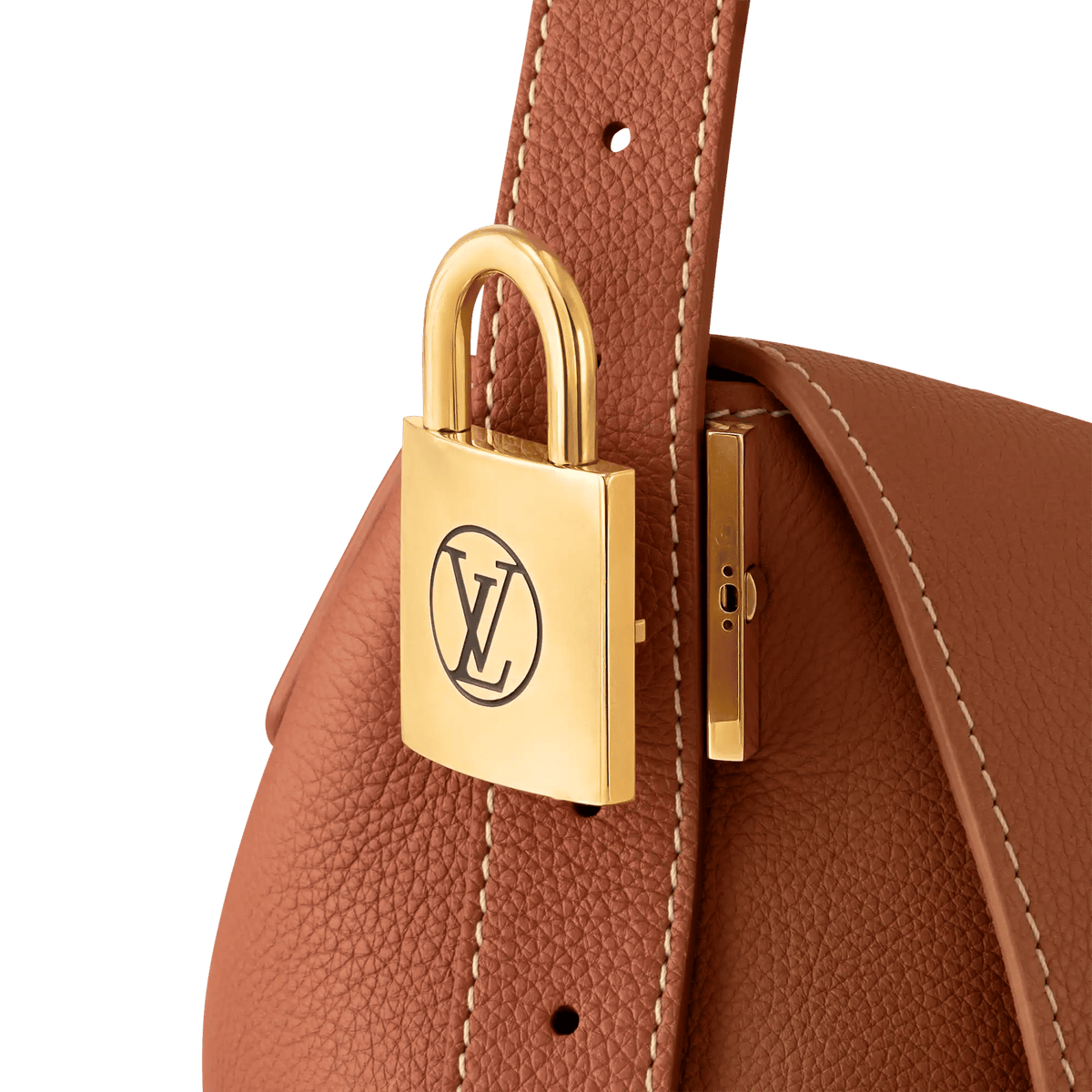 Low Key Messenger Cognac Calfskin Leather Flap Bag M13151