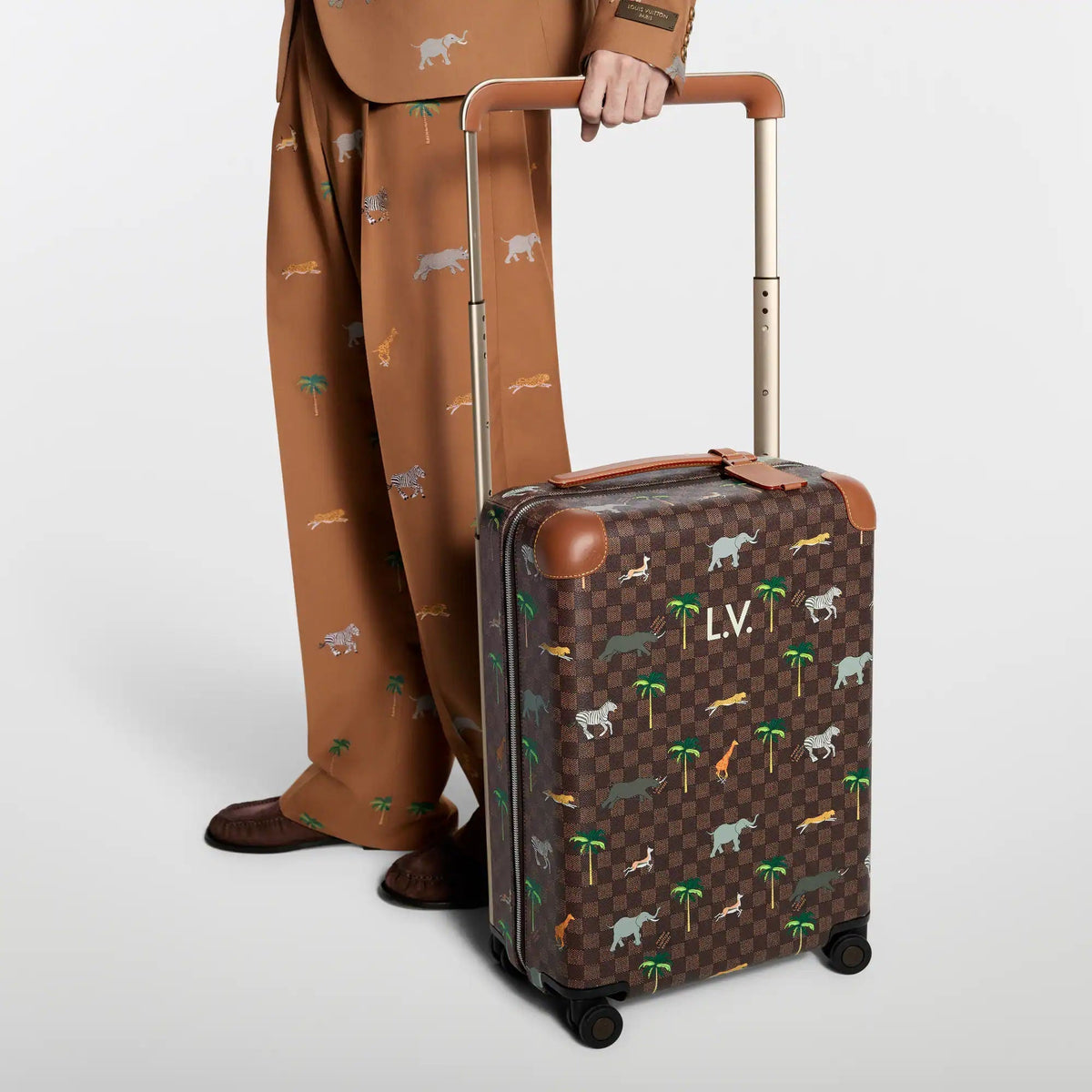 Horizon 55 Rolling Suitcase Damier Ebene Heritage M28164 Collection