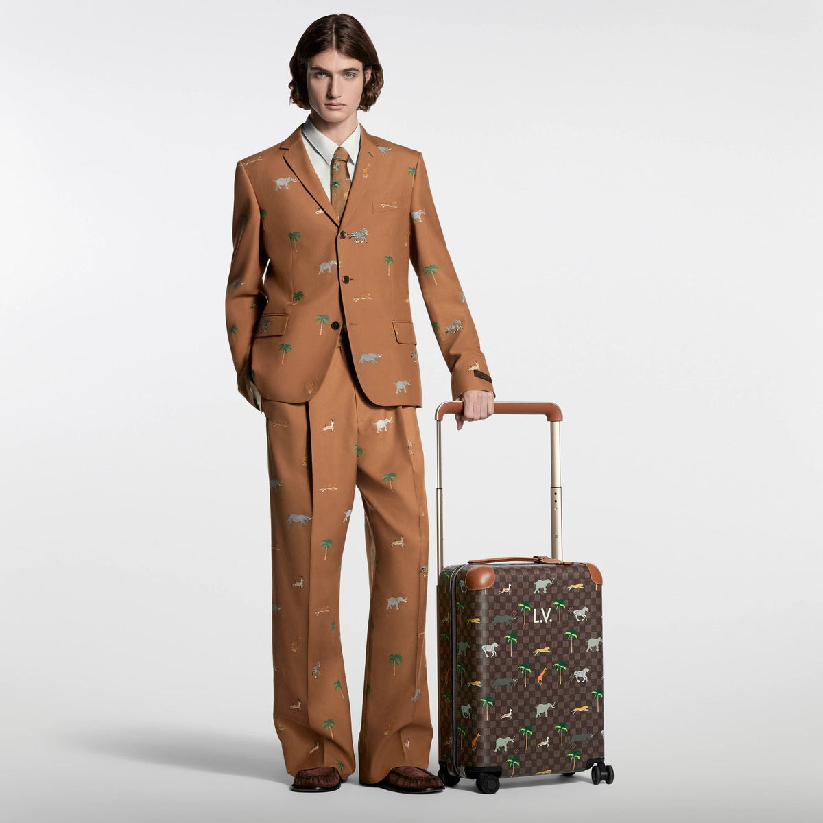 Horizon 55 Rolling Suitcase Damier Ebene Heritage M28164 Collection