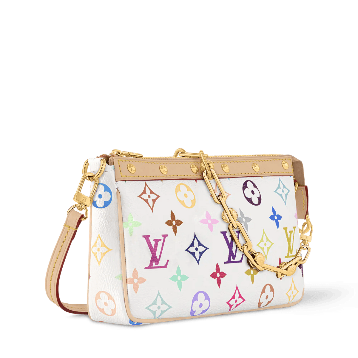 LV x TM Pochette Accessoires Multicolore Blanc M13404