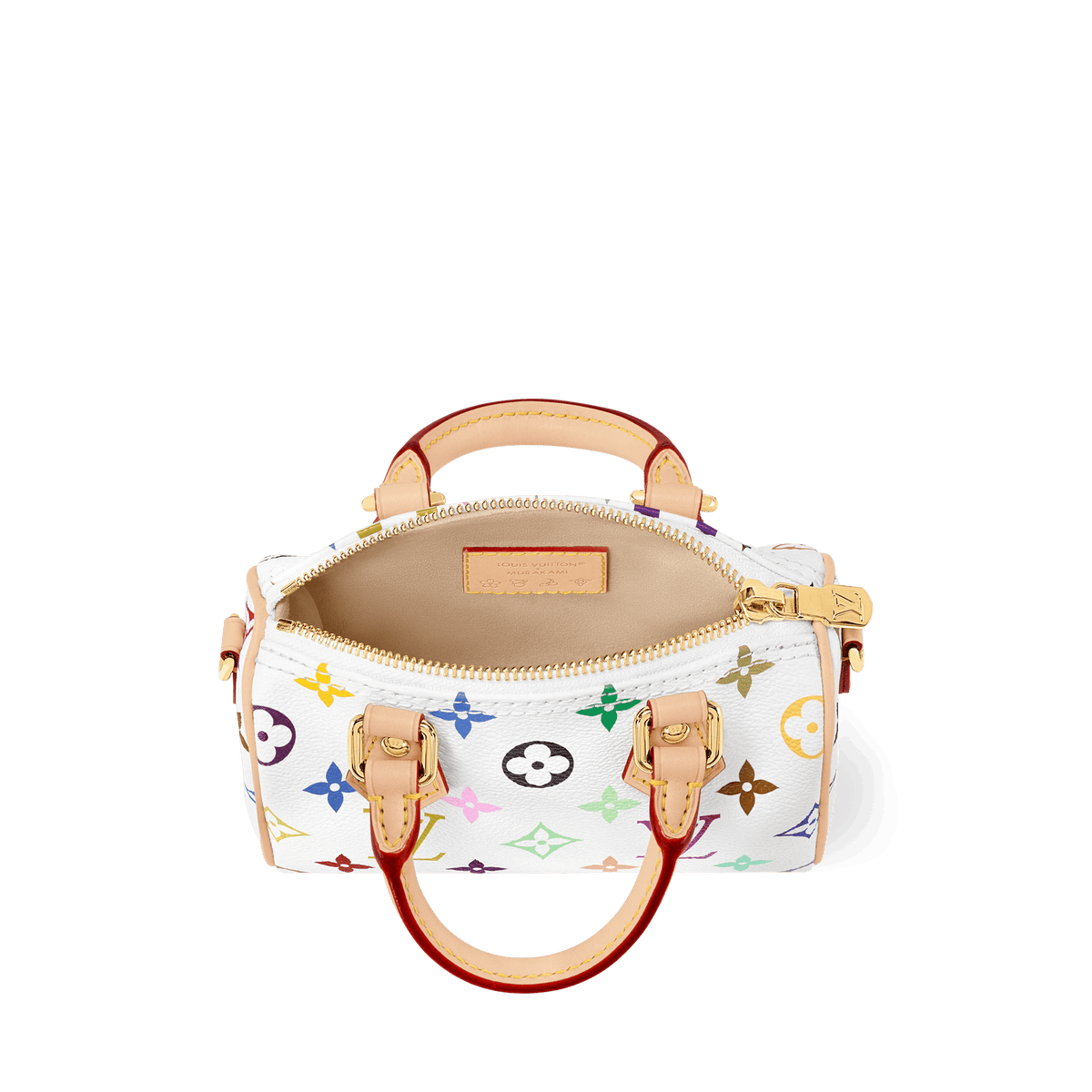 Nano Speedy Multicolore Blanc Monogram Coated Canvas Handbag M13391
