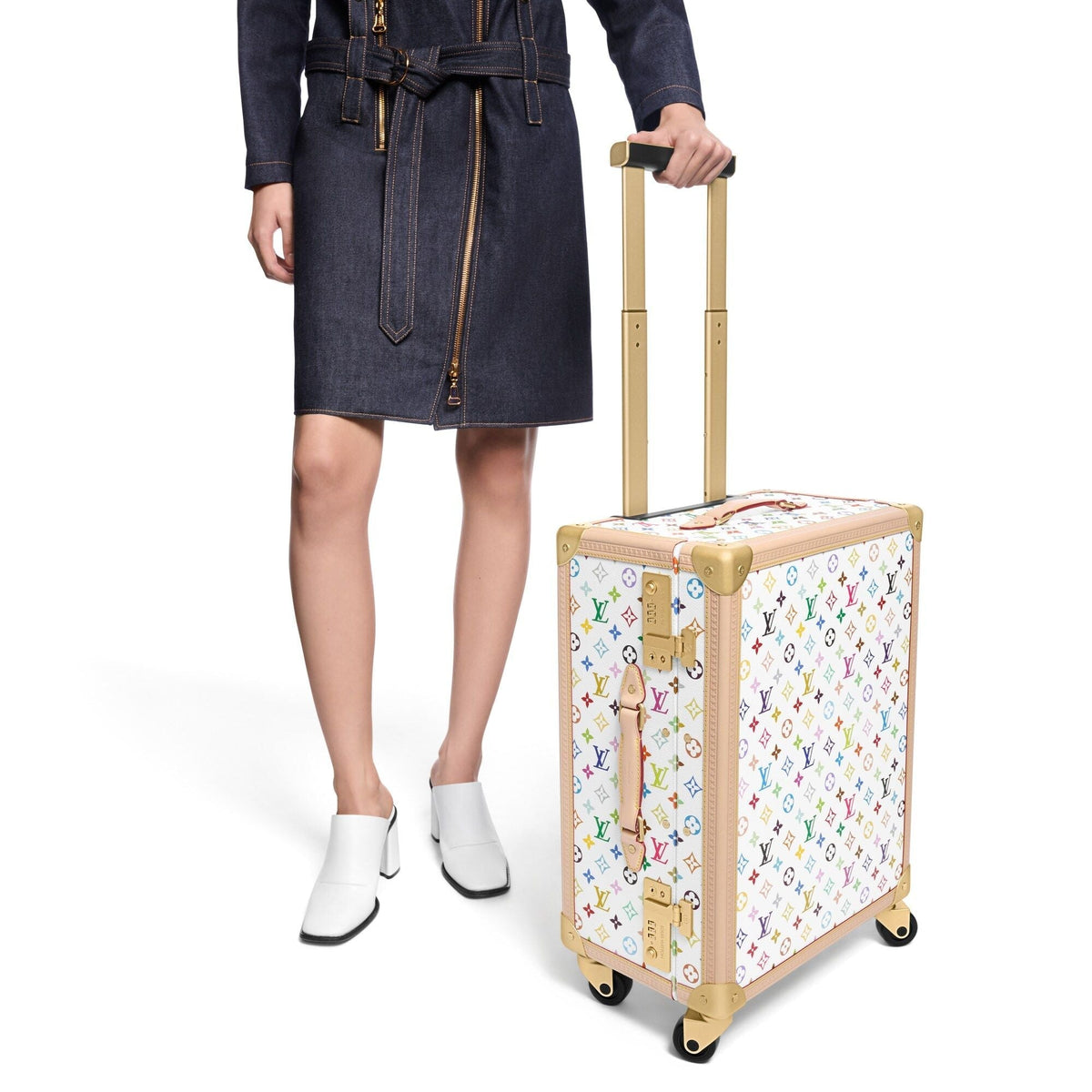 Rolling Trunk Cabin Multicolored Monogram M13740 Collection