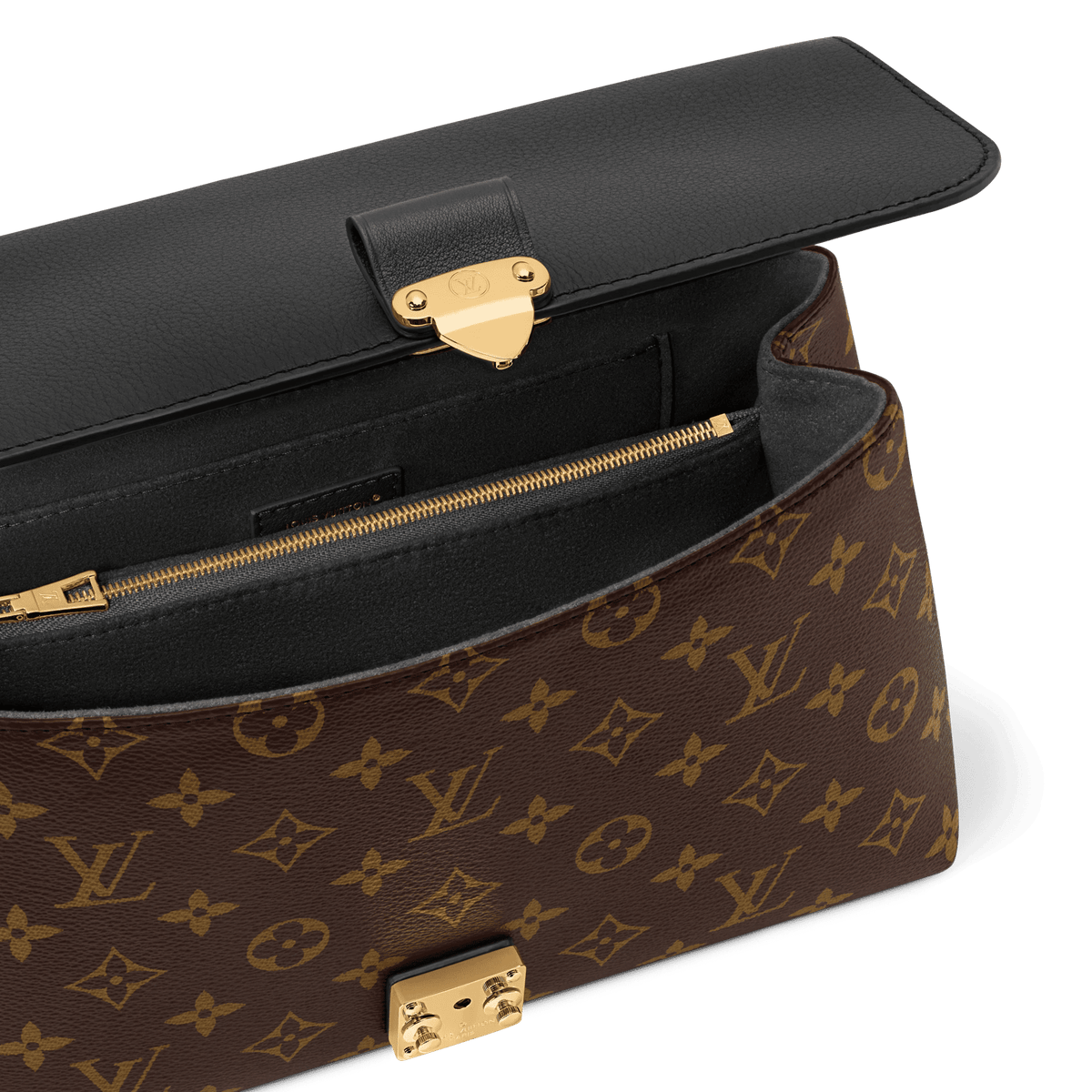 Madeleine PM Monogram Black Leather Shoulder Bag M28610