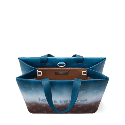 Mini Shopper Tote Monogram Pigment Blue