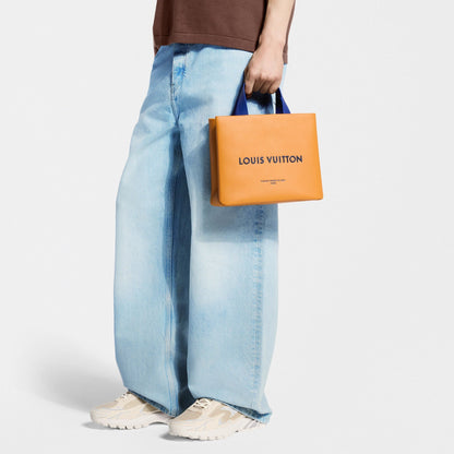 Mini Shopper Tote Monogram Calf Leather Safran Yellow