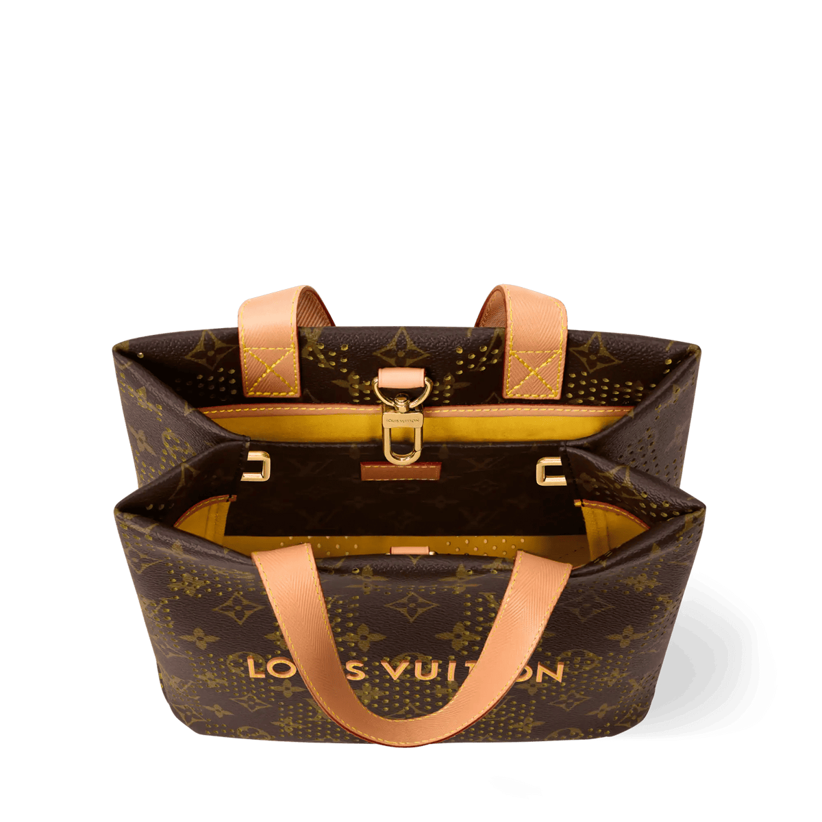 Mini Shopper Tote Monogram Grid Jaune Mat Shoes