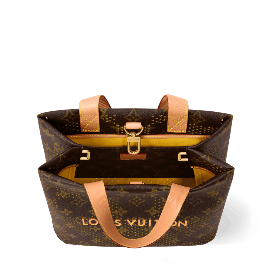 Mini Shopper Tote Monogram Grid Jaune Mat Shoes