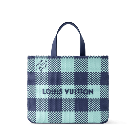 Mini Shopper Tote Monogram Damier Blue