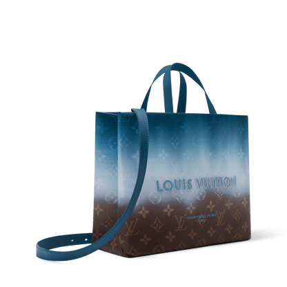 Mini Shopper Tote Monogram Pigment Blue