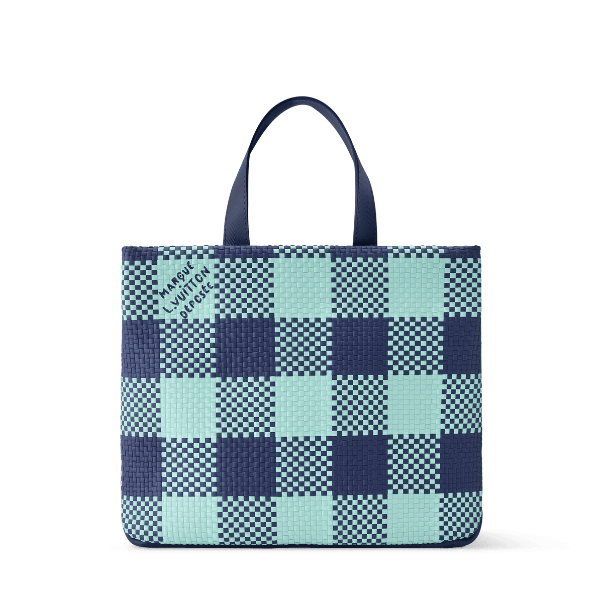 Mini Shopper Tote Monogram Damier Blue