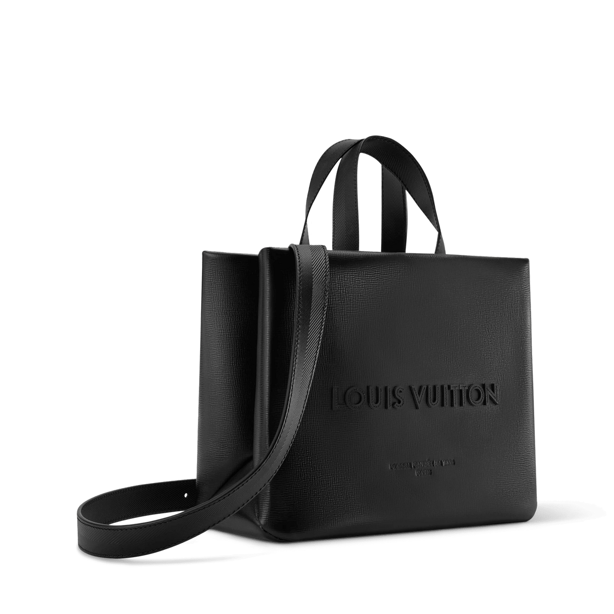 Mini Shopper Tote Monogram Calf Leather Black Collection