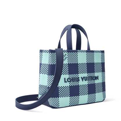 Mini Shopper Tote Monogram Damier Blue