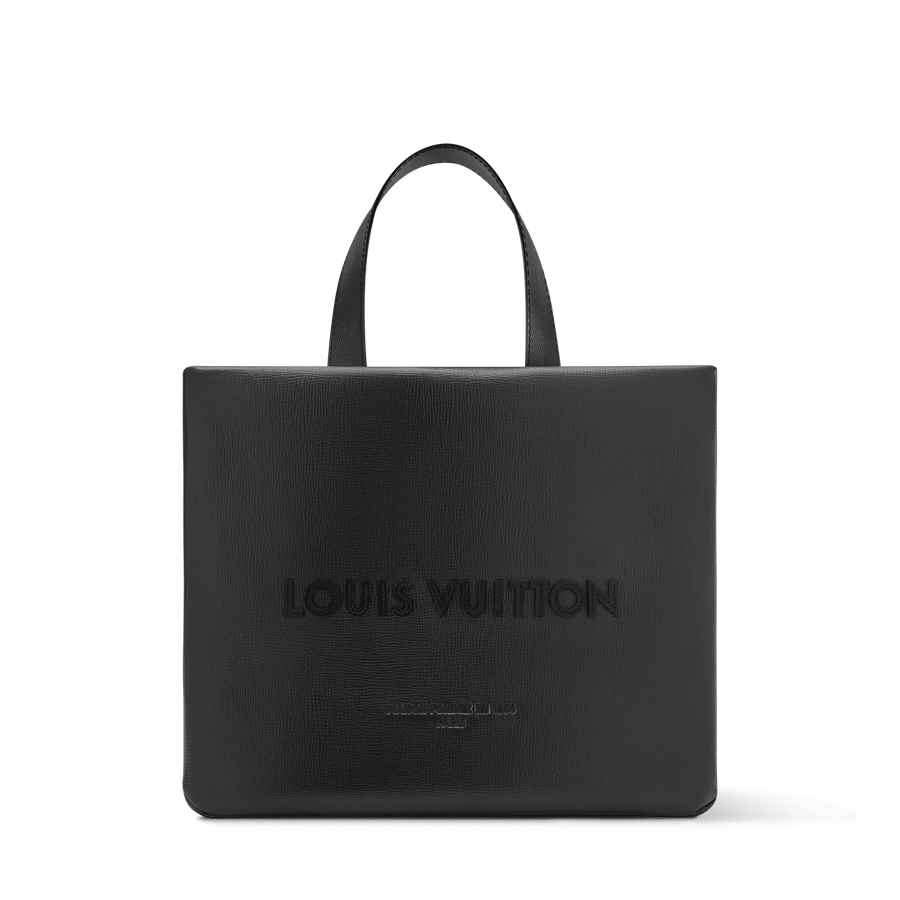 Mini Shopper Tote Monogram Calf Leather Black Collection