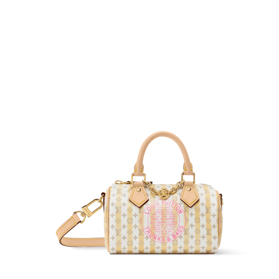 Nano Speedy LV Stamp Banane Monogram Canvas Bag