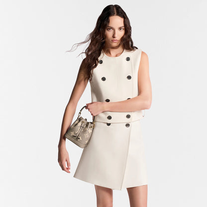 Nano Noé Bicolor Monogram Empreinte Leather Drawstring Bag M46291