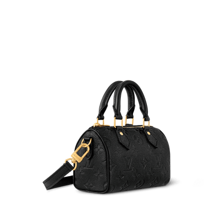 Nano Speedy Black Monogram Empreinte Leather Handbag M82450
