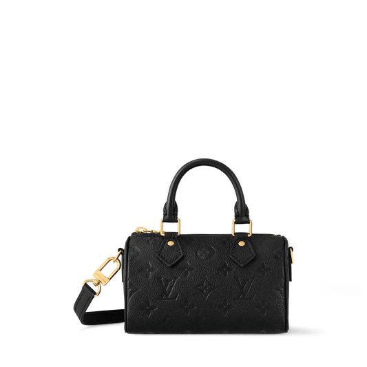 Nano Speedy Black Monogram Empreinte Leather Handbag M82450