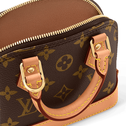 Nano Alma Monogram Coated Canvas Gold-Toned Hardware