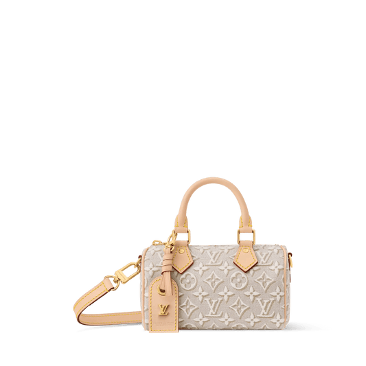 Nano Speedy Monogram Emblème Peuplier Jacquard Canvas Crossbody Bag