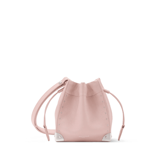 Nano Noé Trunk Calfskin Leather Petal Pink Crossbody Bag