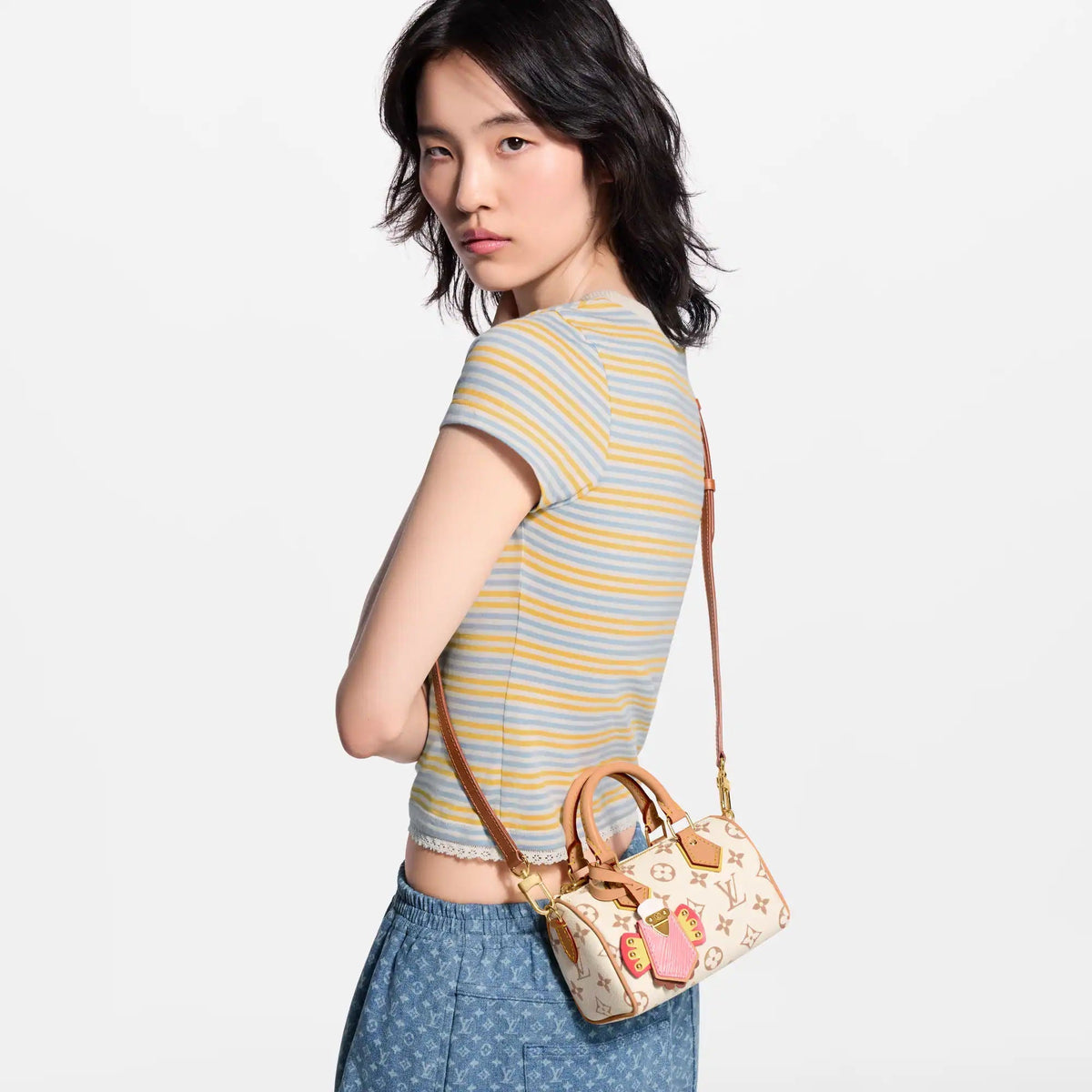 Nano Speedy Monogram Dune Canvas Chain Wallet