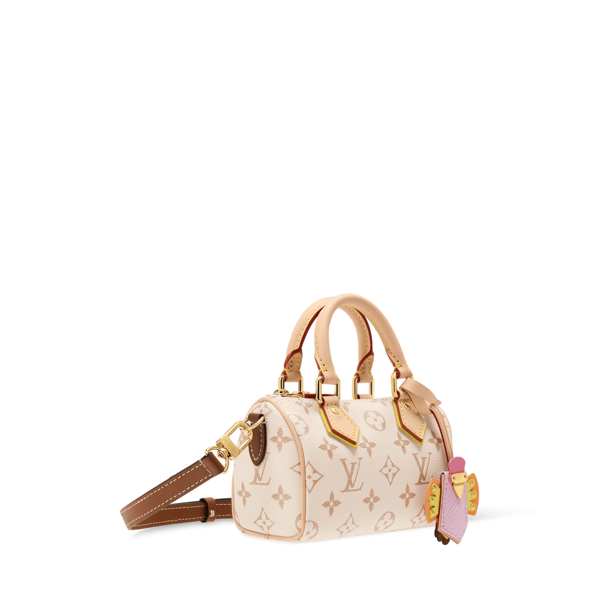 Nano Speedy Monogram Dune Canvas Chain Wallet