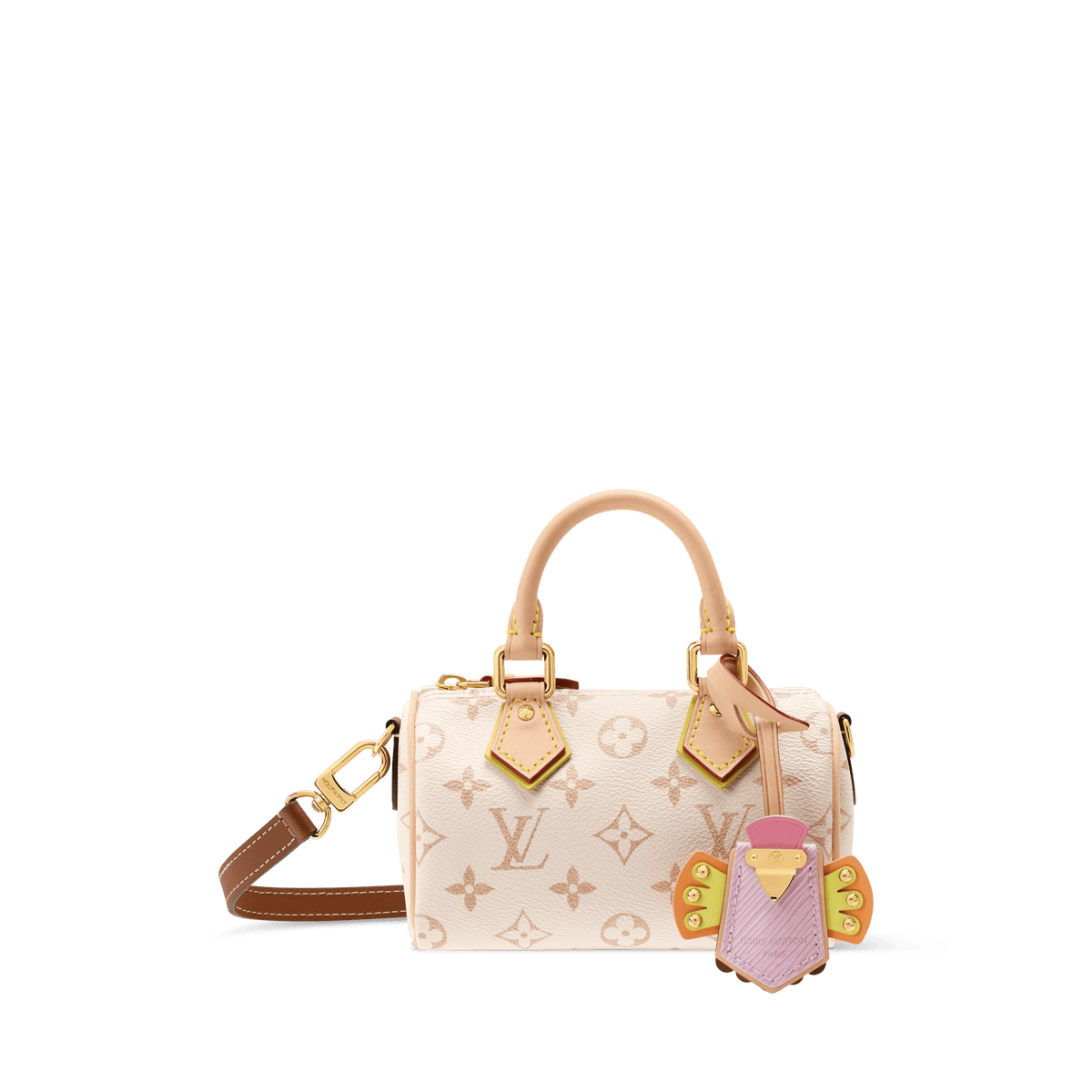 Nano Speedy Monogram Dune Canvas Chain Wallet