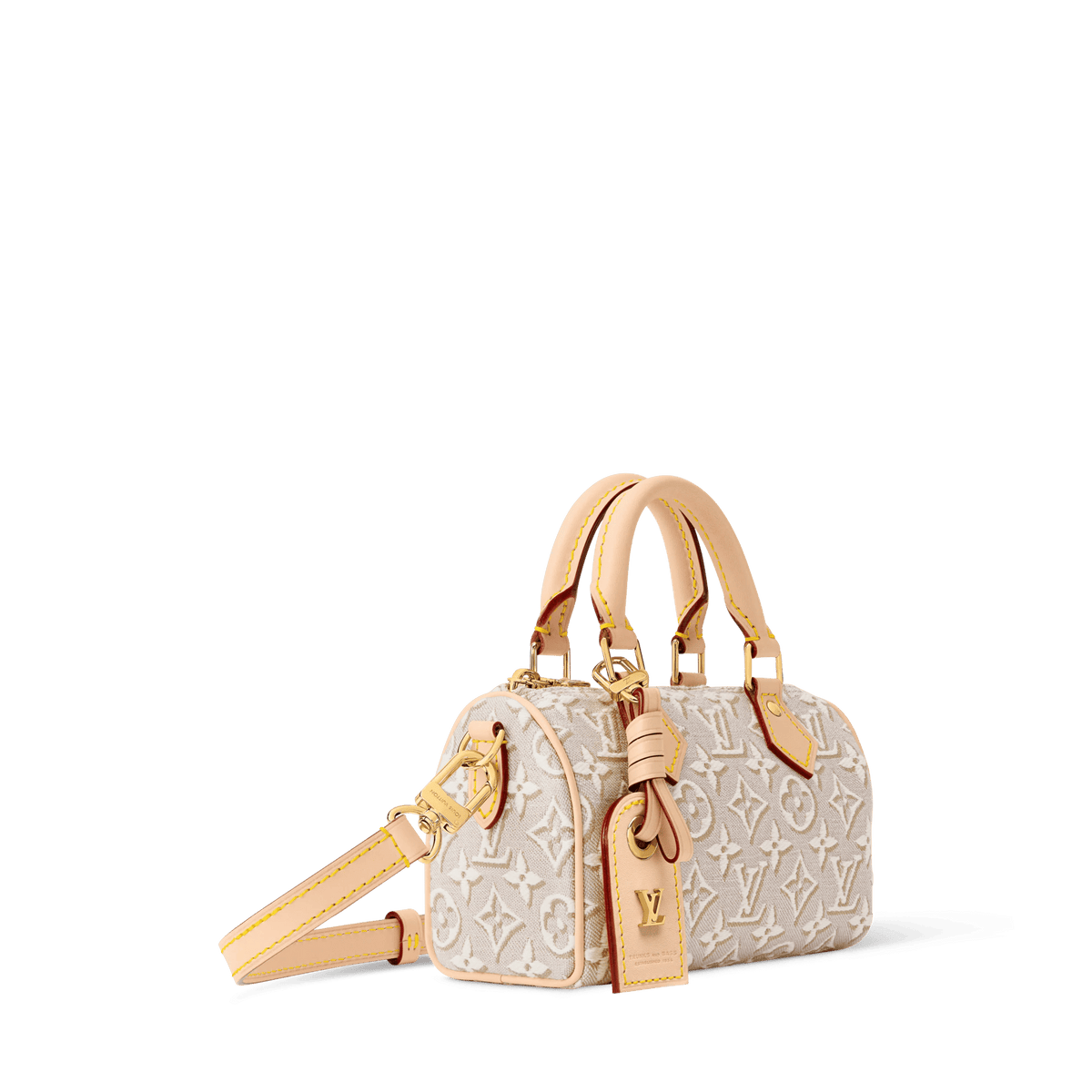 Nano Speedy Monogram Emblème Peuplier Jacquard Canvas Crossbody Bag