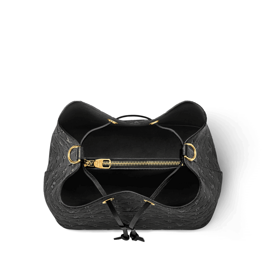 NéoNoé MM Black Monogram Empreinte Leather Bucket Bag M45256