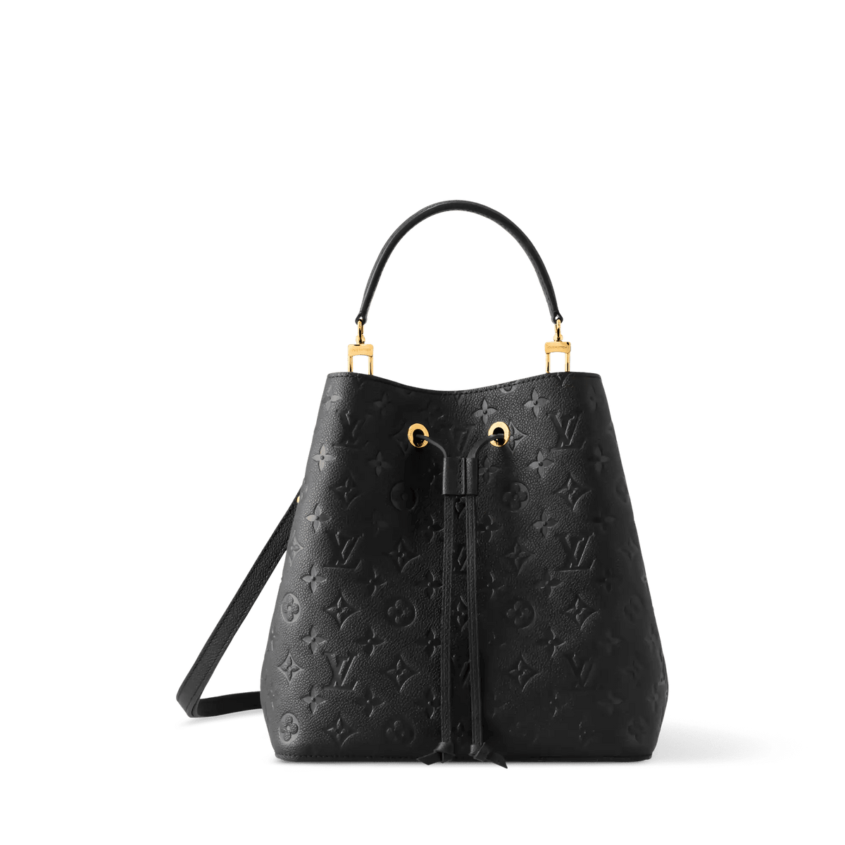 NéoNoé MM Black Monogram Empreinte Leather Bucket Bag M45256
