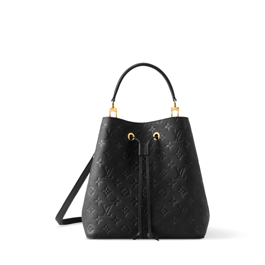 NéoNoé MM Black Monogram Empreinte Leather Bucket Bag M45256